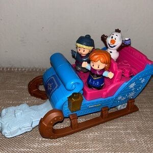 Fisher-Price Little People Disney Frozen Kristoff’s Sleigh Vehicle Olaf Anna